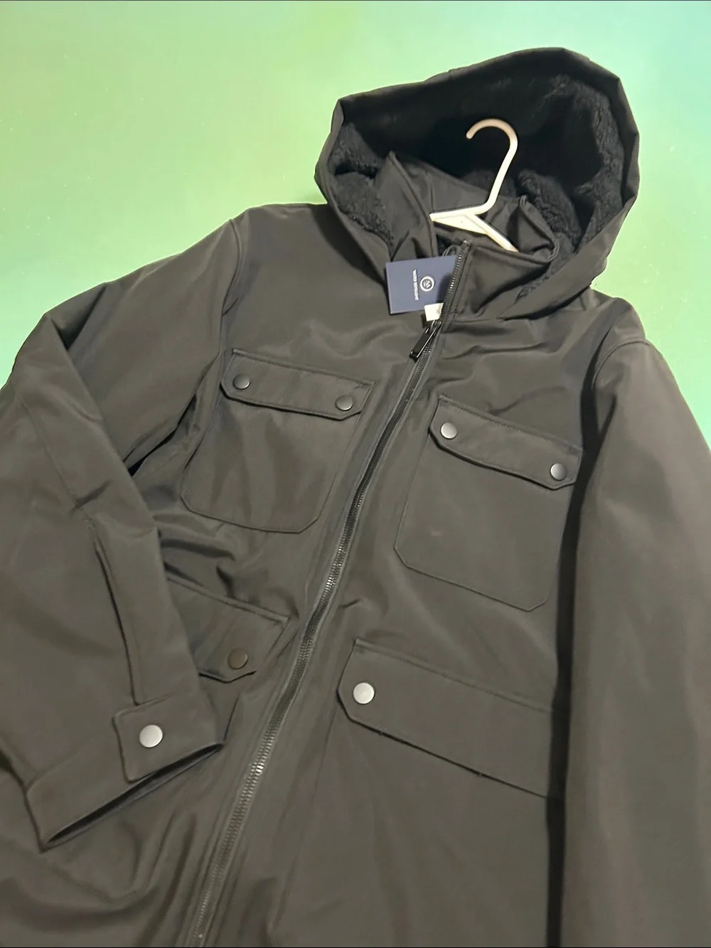 Jos. A. Bank Black Hooded Field Jacket